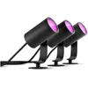Image de Philips Hue Pack de 3 Spots d'extérieur connectés LILY - White & Color Ambiance - Antrhacite - 3x8W 24V