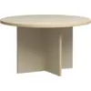 Image de Table à manger ronde en bois crème 129 cm - HKliving