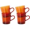 Image de 4 Tasses à café ou thé marron ambré - HKliving