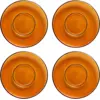 Image de 4 Soucoupes en verre marron Amber - HKliving