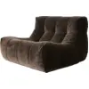 Image de Fauteuil lazy en velours royal brun Espresso - HKliving