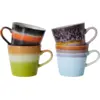 Image de 4 mugs cappuccino solid en céramique Vaisselle 70's - HKliving
