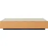 Image de Table basse avec bloc miroir smokey brown 80x55cm - HKLIVING
