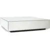 Image de Table basse avec bloc miroir clair 90x90cm - HKLIVING
