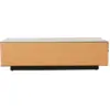 Image de Table basse avec bloc miroir smokey brown 90x90cm - HKLIVING