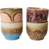 Image de 4 Tasses à café en grès 8x7cm Lagoon - HKLIVING