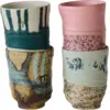 Image de Tasses à café en céramique multicolore 7,2x9,2cm 70's céramique - HKliving