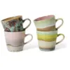 Image de 4 Tasses americano en céramiques 11,5x8,5x8cm Vaisselle 70's - HKLiving