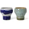 Image de 2 Tasses à café lungo en céramique symbolist 8,9x8,9x8,1cm Vaisselle 70's - HKLiving