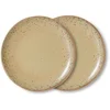 Image de 2 assiettes ronde en céramique 22x2cm 70's ceramics- HKliving