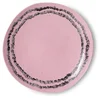 Image de 2 Assiettes à entrée rondes en grès rose 22cm Vaisselle 70s - HKLiving