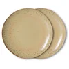 Image de 2 assiettes à dessert ronde en céramique 17,5x2cm 70'S- HKliving