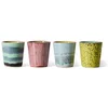 Image de 4 Tasses à café en grès coloré 230ml Vaisselle 70s - HKLiving