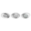 Image de Pack 3 Spots Downlight White Ambiance Adore GU10 Hue Coupe Ø 70mm Chromé
