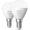 Image de Pack 2 Ampoules LED Intelligentes E14 5.7W 470 lm P45 Hue White Blanc chaud 2700K