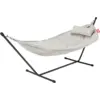 Image de Hamac en acier noir et tissu gris mist avec coussin 270x138x110cm Headdemock Superb Deluxe - Fatboy