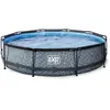 Image de EXIT Piscine Stone ronde 360x76 cm - Grise