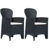Image de vidaXL Chaises de jardin lot de 2 - Anthracite