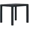 Image de vidaXL Table de jardin 79x79 cm Plastique - Aspect rotin