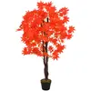 Image de vidaXL Plante artificielle d'érable 120 cm, Rouge