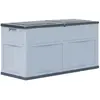 Image de vidaXL Boîte de rangement 320 L - Gris/Noir