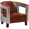 Image de vidaXL Fauteuil style aviation - Marron