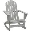Image de vidaXL Chaise à bascule de jardin - Bois massif - Gris