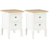 Image de VidaXL Lot de 2 Tables Blanc