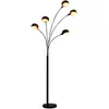 Image de vidaXL Lampadaire 5 x E14 - Noir/Doré