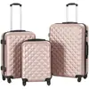 Image de vidaXL Valises rigides ABS - Doré rose