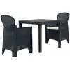 Image de vidaXL Ensemble de bistro 3 pcs - Anthracite