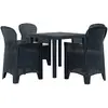 Image de vidaXL Ensemble à manger d'extérieur 5 pcs - Anthracite