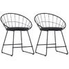 Image de vidaXL Lot de 2 Chaises Noir