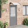 Image de vidaXL Auvent de Porte - Noir et Transparent