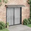 Image de vidaXL Auvent de porte - Noir, 240x75 cm - Polycarbonate