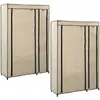 Image de vidaXL Garde-robes pliables 2 pcs - Crème