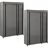 Image de vidaXL Armoires pliables 2 pcs - Gris