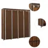 Image de vidaXL Garde-robe 4 compartiments - Marron