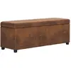 Image de vidaXL Banc avec rangement 116 cm - Marron