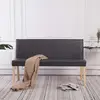 Image de vidaXL Banc 139,5 cm - Gris Similicuir