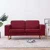Image de VidaXL Canapé 2 Places - Tissu Rouge Bordeaux
