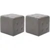 Image de vidaXL Tables de chevet Gris 30x30x30 cm Similicuir