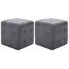 Image de vidaXL Lot de 2 tables de chevet - Gris 30x30x30 cm