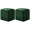 Image de vidaXL Lot de 2 Tables de Chevet - Vert Velours