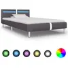 Image de VIDAXL Cadre de lit avec LED - Gris 90x200 cm Similicuir
