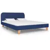 Image de VidaXL Cadre de Lit Bleu Tissu - 140x200 cm