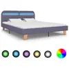 Image de VIDAXL Cadre de lit avec LED - Gris clair