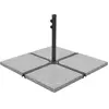 Image de VIDAXL Plaques de poids parasol Granit 100kg