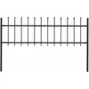 Image de VIDAXL Clôture de jardin lance Acier 1,8 m - Noir