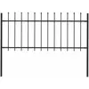 Image de vidaXL Clôture Jardin avec Dessus en Lance Acier 1,8 m - Noir